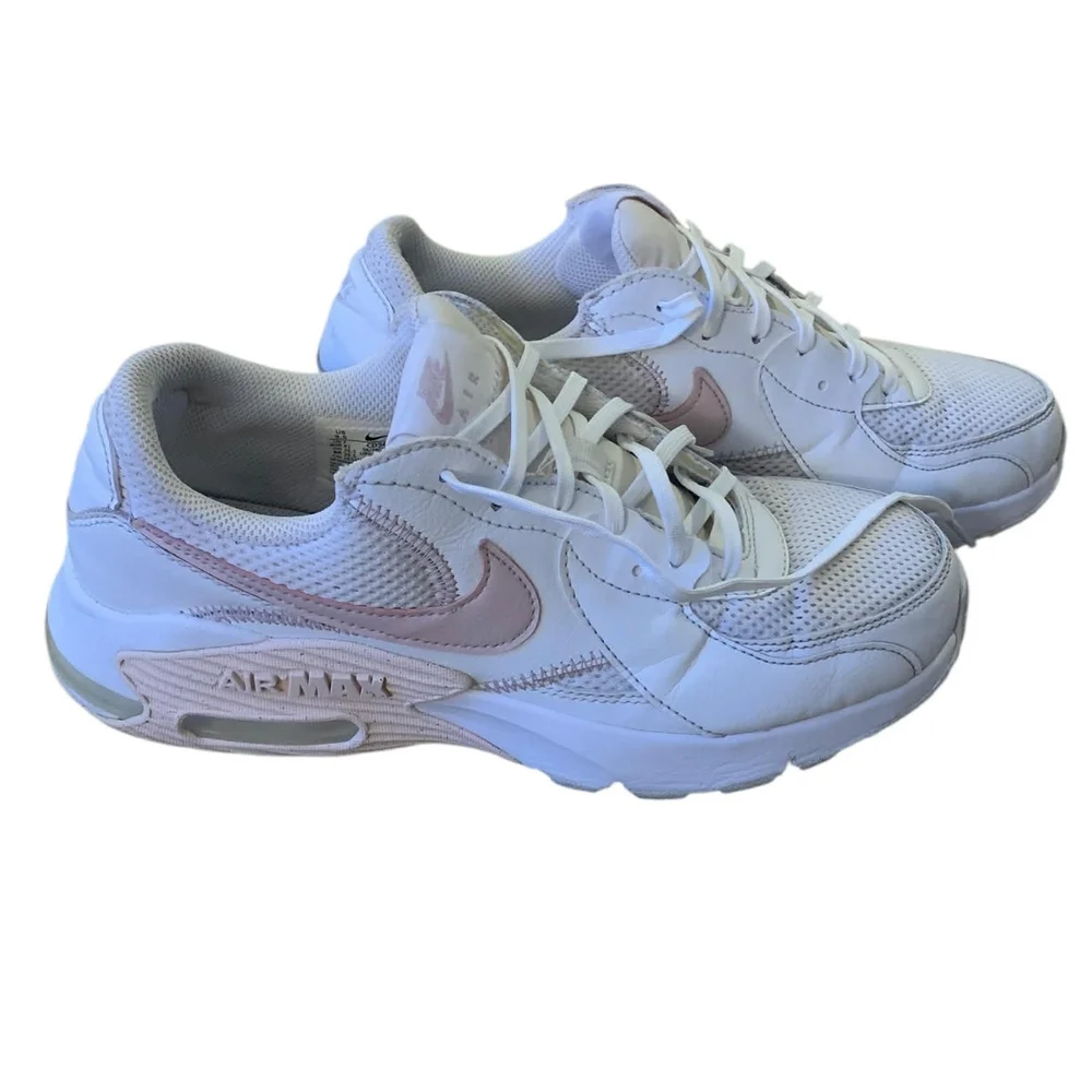 Nike Women's White and Light Pink Sneakers